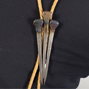 Western Style Nail Pendant Adjustable Cord Necklace